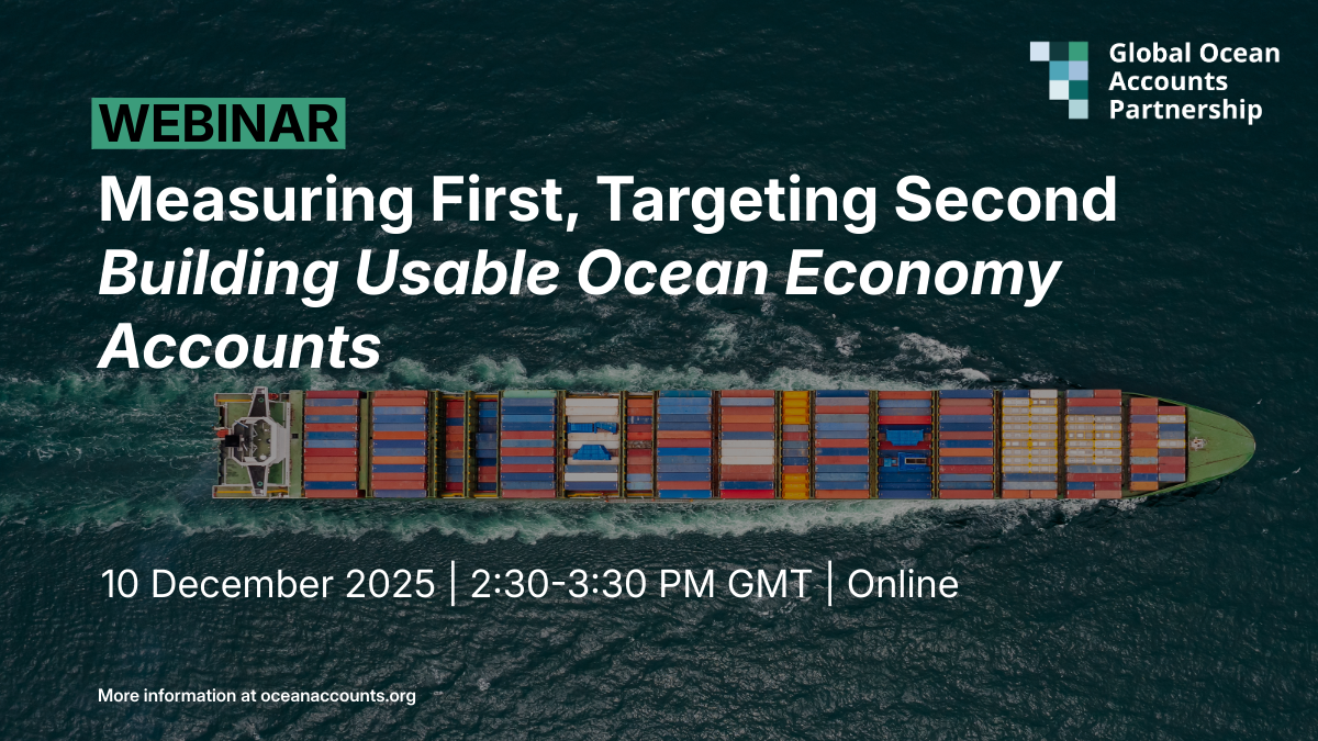 Webinar. Measuring First, Targeting Second – Building Usable Ocean Economy Accounts